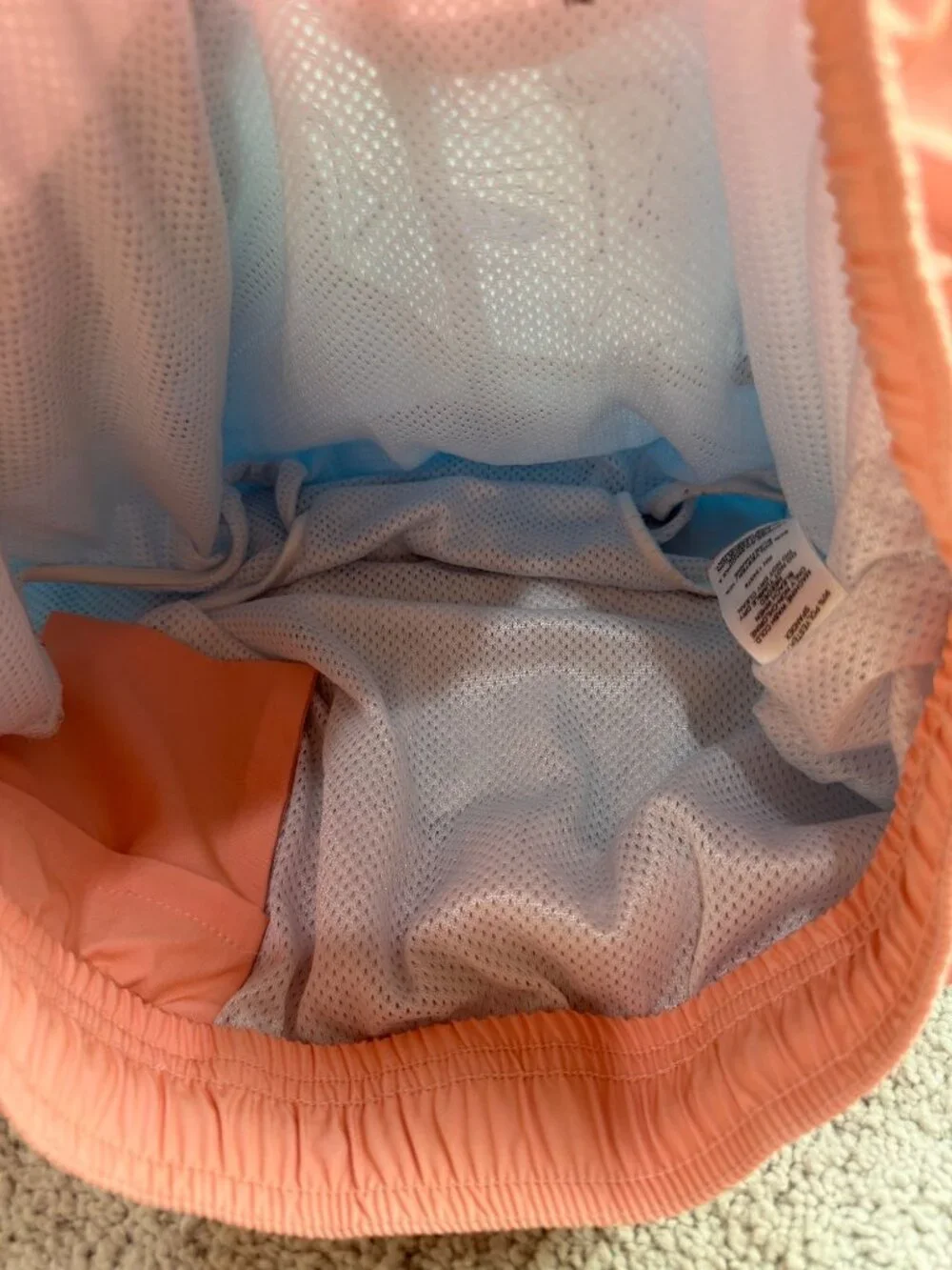Vineyard Vines Boys Swim Shorts Size 16 Lined Trunks Blue / Peach